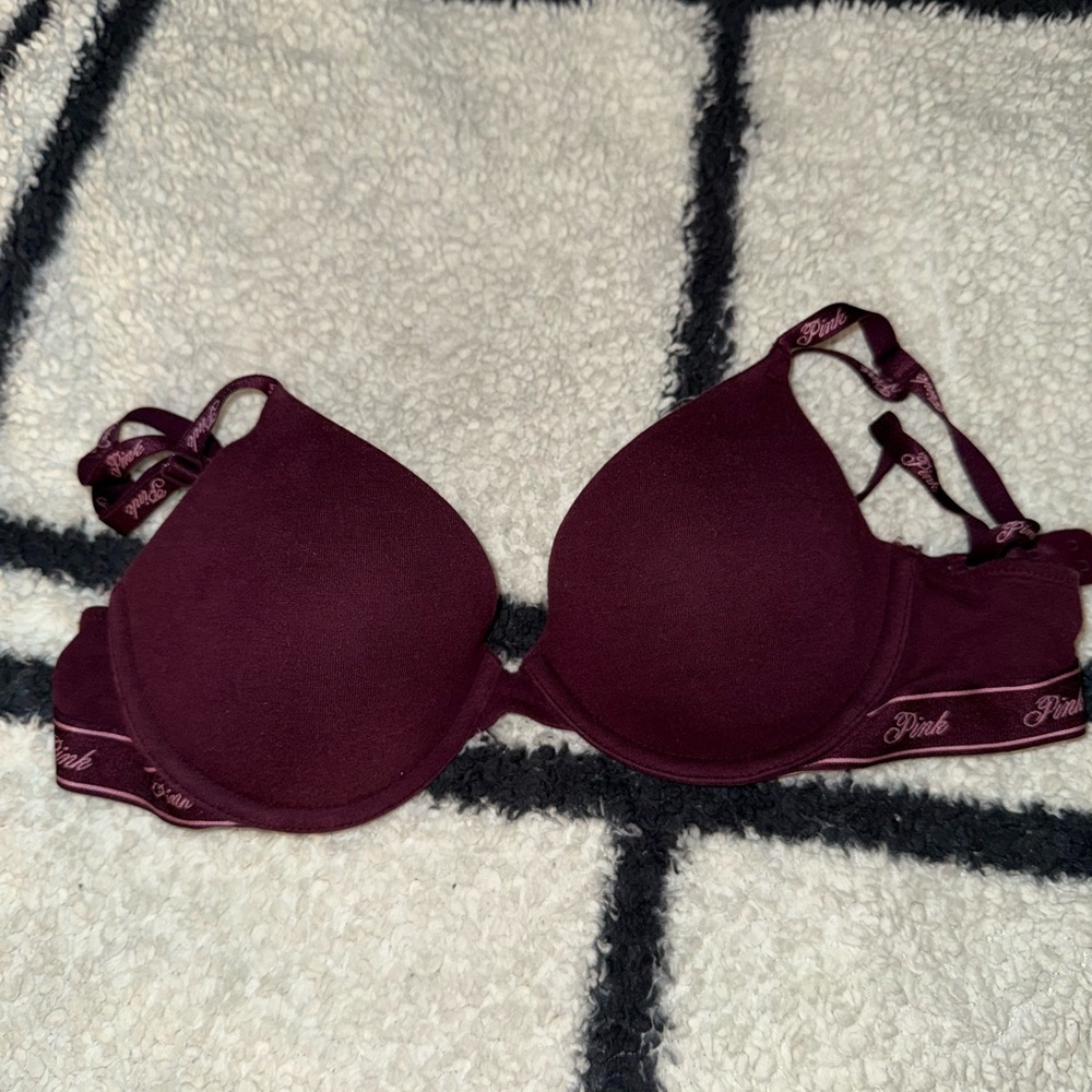 PINK Victoria's Secret Deep Burgundy Bra